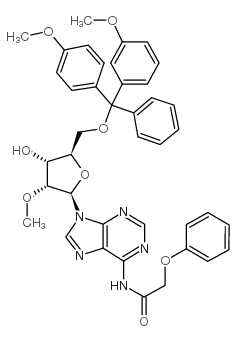 5′-O-DMT-2′-O-甲基-N6-苯氧基乙酰腺苷结构式