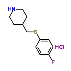 4-(4-Fluoro-phenylsulfanylmethyl)-piperidine hydrochloride Structure