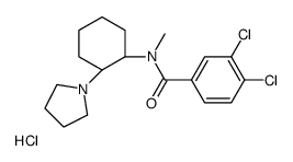 3,4-dichloro-N-methyl-N-[(1R,2S)-2-pyrrolidin-1-ylcyclohexyl]benzamide,hydrochloride结构式