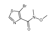 5-bromo-N-methoxy-N-methylthiazole-4-carboxamide结构式