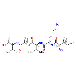 H-Ile-Lys-Val-Ala-Val-OH trifluoroacetate salt structure