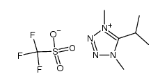 5-(1-Methylethyl)-1,4-dimethyltetrazolium-trifluormethansulfonat结构式