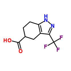 3-(trifluoromethyl)-4,5,6,7-tetrahydro-1H-indazol-5-carboxylic acid结构式