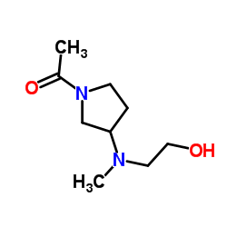 1-{3-[(2-Hydroxyethyl)(methyl)amino]-1-pyrrolidinyl}ethanone Structure