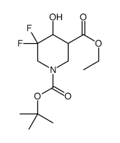 1-tert-butyl 3-ethyl 5,5-difluoro-4-hydroxypiperidine-1,3-dicarboxylate picture