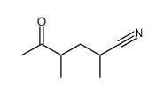 Hexanenitrile, 2,4-dimethyl-5-oxo- (9CI) Structure
