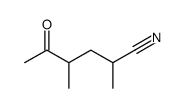 Hexanenitrile, 2,4-dimethyl-5-oxo- (9CI) structure