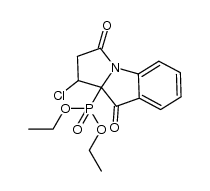 diethyl (1-chloro-3,9-dioxo-2,3-dihydro-1H-pyrrolo[1,2-a]indol-9a(9H)-yl)phosphonate Structure