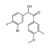 2-(3-bromo-4-fluorophenyl)-2-hydroxy-1-(4-methoxy-3-methylphenyl)ethanone结构式