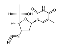 1-(3'-azido-2',3',6'-trideoxy-α-L-talofuranosyl)thymine结构式