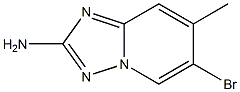 6-溴-7-甲基-[1, 2, 4]三唑并[1, 5-a]吡啶-2-胺结构式