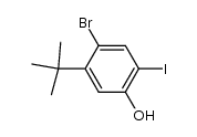 4-bromo-5-tert-butyl-2-iodophenol结构式
