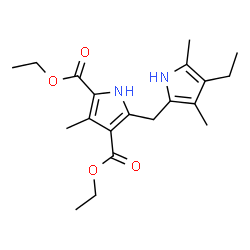 5-[(4-Ethyl-3,5-dimethyl-1H-pyrrol-2-yl)methyl]-3-methyl-1H-pyrrole-2,4-dicarboxylic acid diethyl ester Structure