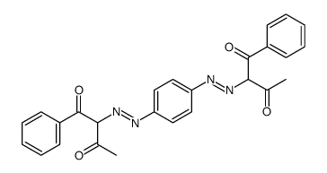 2-[[4-[(1,3-dioxo-1-phenylbutan-2-yl)diazenyl]phenyl]diazenyl]-1-phenylbutane-1,3-dione Structure