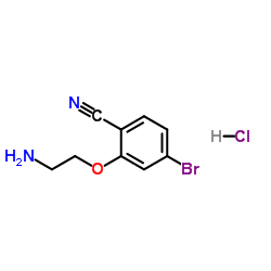 2-(2-Aminoethoxy)-4-bromobenzonitrile hydrochloride (1:1)结构式