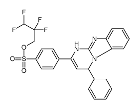 2,2,3,3-tetrafluoropropyl 4-(4-phenyl-4,10-dihydropyrimido[1,2-a]benzimidazol-2-yl)benzenesulfonate结构式