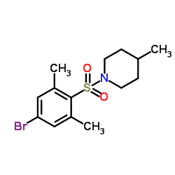 1-[(4-Bromo-2,6-dimethylphenyl)sulfonyl]-4-methylpiperidine结构式