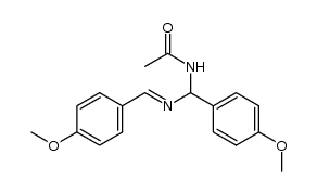 N-[4-Methoxy-benzyliden]-α-acetamino-4-methoxy-benzylamin结构式