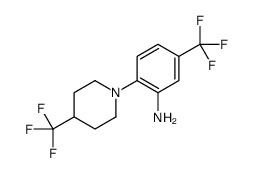 5-(trifluoromethyl)-2-[4-(trifluoromethyl)piperidin-1-yl]aniline结构式