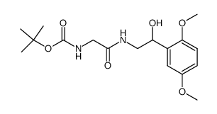 N-(2-(2,5-Dimethoxyphenyl)-2-hydroxyethyl)-2-((1,1-dimethylethoxy)carbonylamino)essigsaeureamid结构式