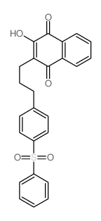 3-[3-[4-(benzenesulfonyl)phenyl]propyl]-4-hydroxy-naphthalene-1,2-dione Structure