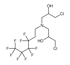 1-chloro-3-[(3-chloro-2-hydroxypropyl)-(3,3,4,4,5,5,6,6,6-nonafluorohexyl)amino]propan-2-ol结构式
