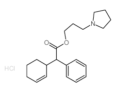 3-pyrrolidin-1-ylpropyl 2-(1-cyclohex-2-enyl)-2-phenyl-acetate structure