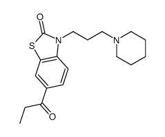 3-(3-piperidin-1-ylpropyl)-6-propanoyl-1,3-benzothiazol-2-one结构式