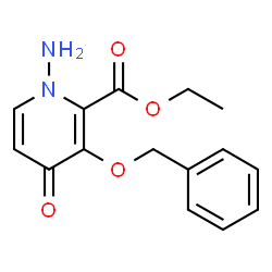 1-氨基-3-苄氧基-4-氧代-1,4-二氢吡啶-2-羧酸乙酯结构式