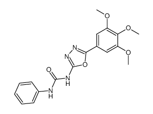 1-phenyl-3-[5-(3,4,5-trimethoxy-phenyl)-[1,3,4]oxadiazol-2-yl]-urea结构式