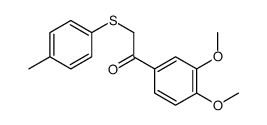 1-(3,4-dimethoxyphenyl)-2-(4-methylphenyl)sulfanylethanone Structure