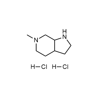 6-甲基-八氢-1H-吡咯并[2,3-c]吡啶二盐酸盐结构式