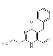 5-benzyl-2-ethylsulfanyl-6-oxo-3H-pyrimidine-4-carbaldehyde Structure