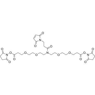 N-Mal-N-bis(PEG2-NHS ester)结构式