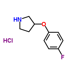 3-(4-氟苯氧基)吡咯烷盐酸盐结构式