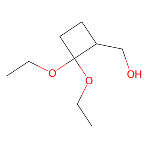 (2,2-diethoxycyclobutyl)methanol Structure