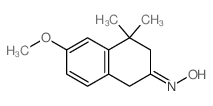 2(1H)-Naphthalenone,3,4-dihydro-6-methoxy-4,4-dimethyl-, oxime结构式