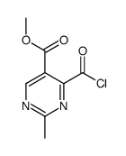 5-Pyrimidinecarboxylic acid, 4-(chlorocarbonyl)-2-methyl-, methyl ester (9CI)结构式