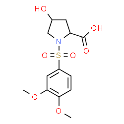 1-[(3,4-DIMETHOXYPHENYL)SULFONYL]-4-HYDROXY-2-PYRROLIDINECARBOXYLIC ACID structure