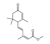 methyl 3-methyl-5-(4'-oxo-2',6',6'-trimethylcyclohex-2'-en-1'(S)-yl)-2(Z),4(E)-pentadienoate Structure