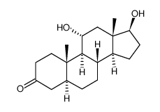 11α,17β-dihydroxy-5α-androstan-3-one structure