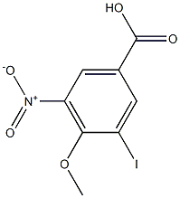 3-Iodo-4-methoxy-5-nitro-benzoic acid Structure