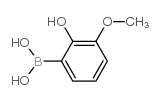 (2-羟基-3-甲氧基苯基)硼酸结构式