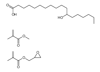 12-hydroxyoctadecanoic acid,methyl 2-methylprop-2-enoate,oxiran-2-ylmethyl 2-methylprop-2-enoate结构式