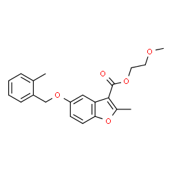 2-methoxyethyl 2-methyl-5-((2-methylbenzyl)oxy)benzofuran-3-carboxylate picture