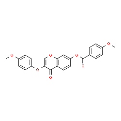 3-(4-Methoxyphenoxy)-4-oxo-4H-chromen-7-yl 4-methoxybenzoate结构式