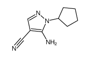 5-氨基-1-环戊基-1H-吡唑-4-甲腈结构式