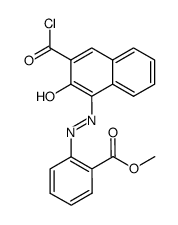 2-(3-chlorocarbonyl-2-hydroxy-[1]naphthylazo)-benzoic acid methyl ester Structure