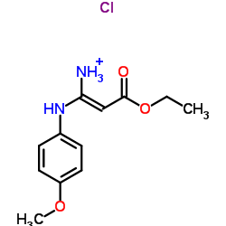 3-ETHOXY-1-(4-METHOXYANILINO)-3-OXO-1-PROPEN-1-AMINIUM CHLORIDE picture