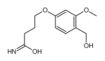 4-[4-(hydroxymethyl)-3-methoxyphenoxy]butanamide结构式